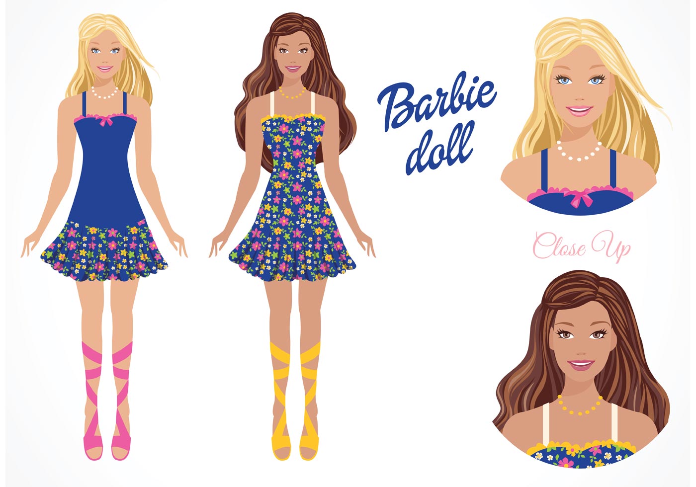 1400x980 Barbie Doll Clip Art.