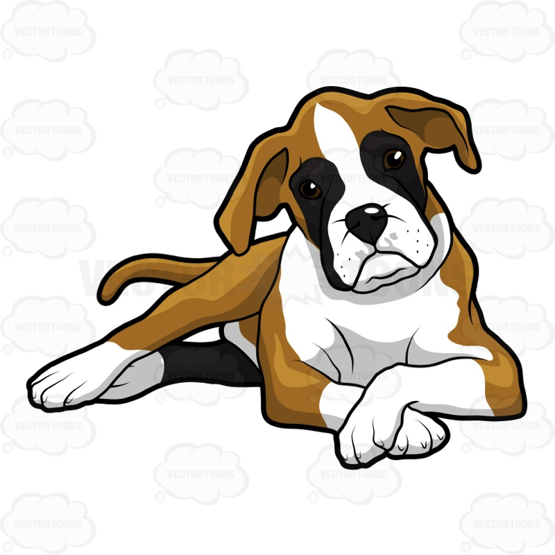 boxer dogs clipart