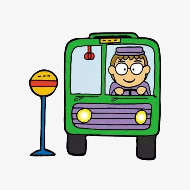 bus driver cartoon