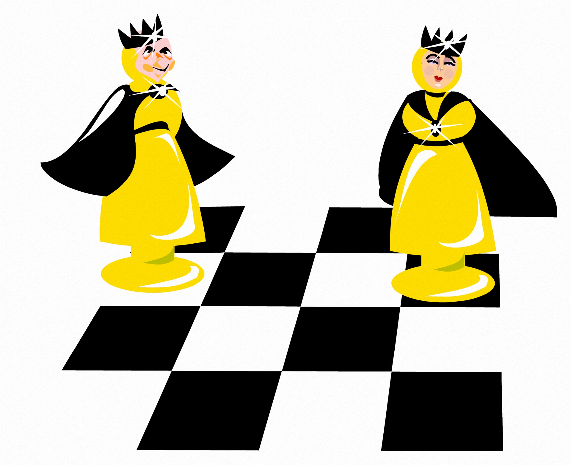 Веселые шахматные фигуры