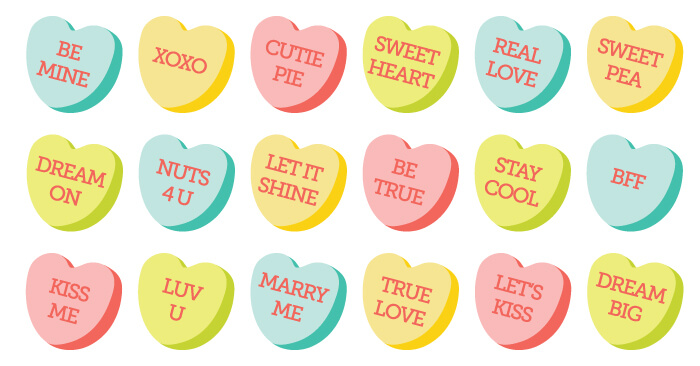 Conversation Hearts Clipart at GetDrawings | Free download