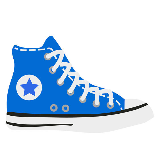 Shop Blue Converse Clipart | UP TO 60% OFF