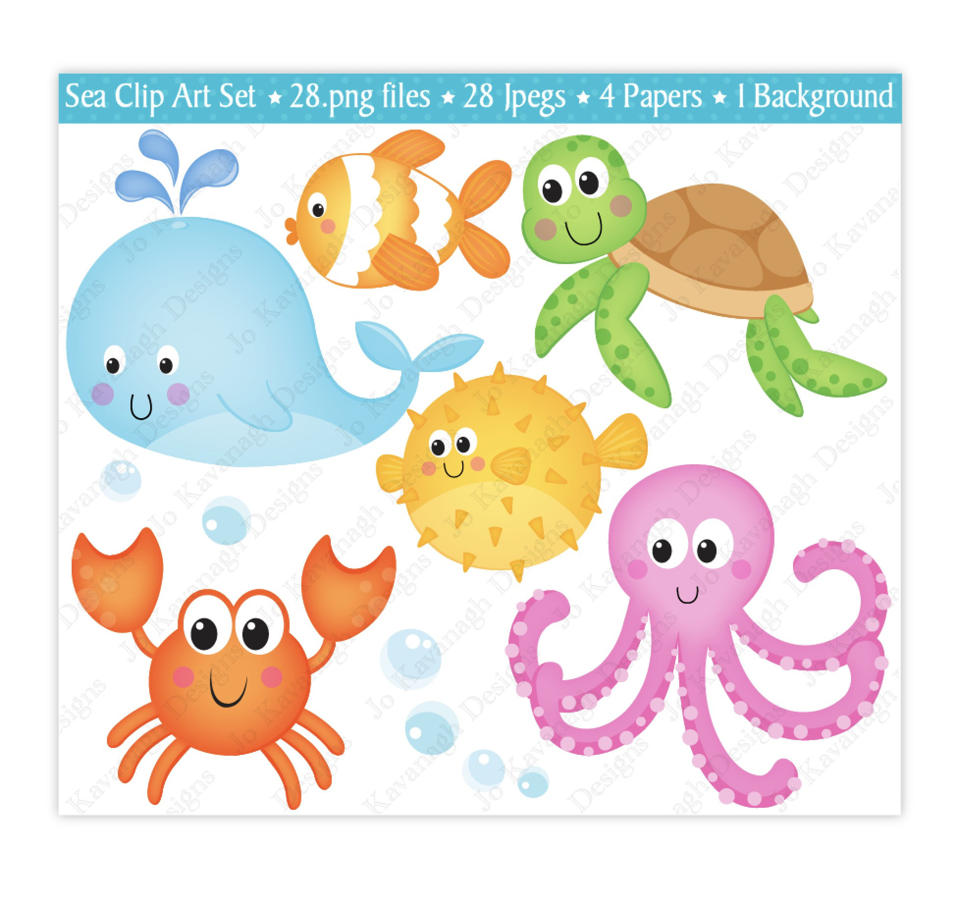 Cute Sea Animal Clipart at GetDrawings | Free download