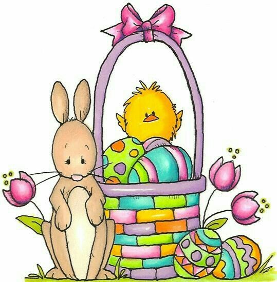 Easter Bunny With Basket Clipart at GetDrawings | Free download