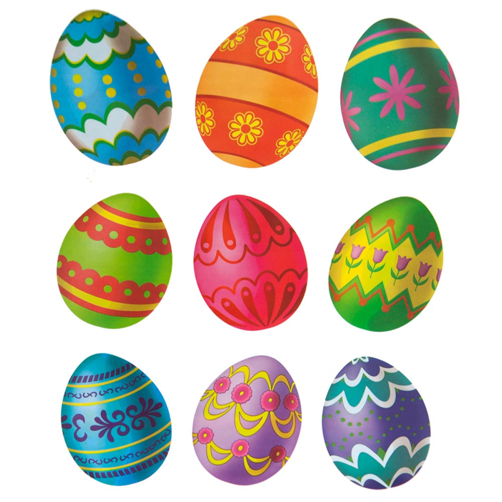 Free Printable Large Colored Easter Eggs