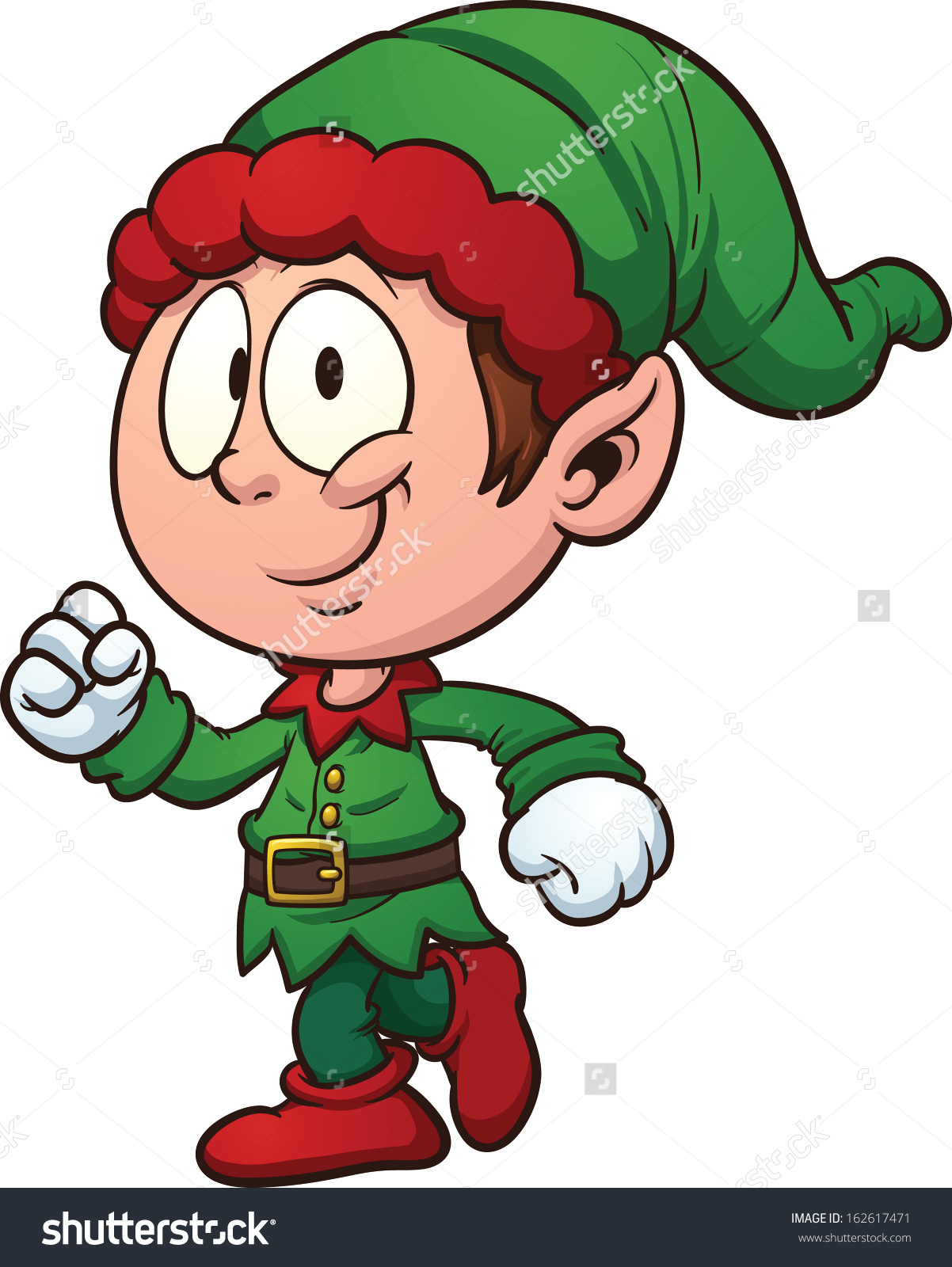 1202x1600 Excited Elf Clipart