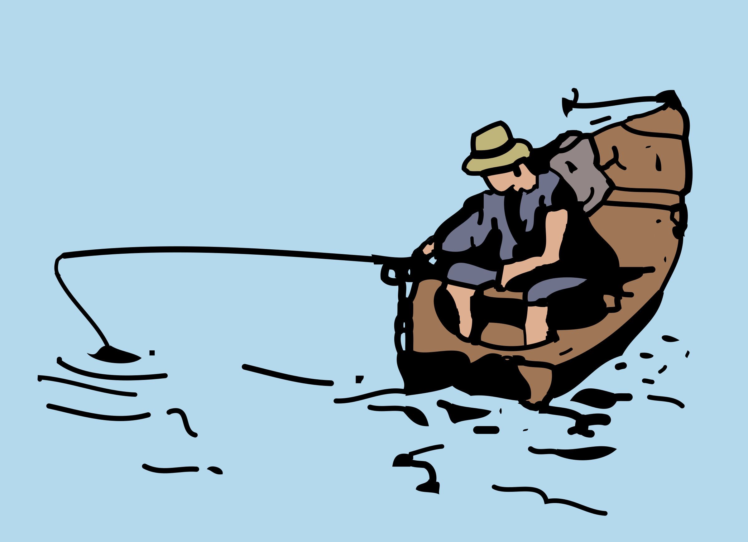 Рыбак в лодке