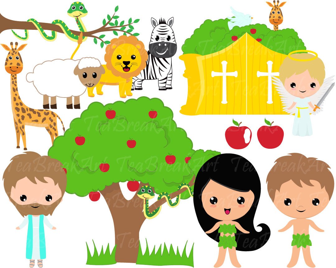 1080x863 Adam And Eve Clip Art Digital Clipart Graphics Bible Theme Digit.....