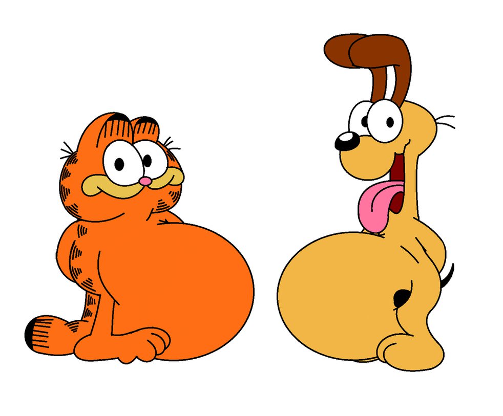 982x813 Garfield And Odie Get Fat By Footballlover.