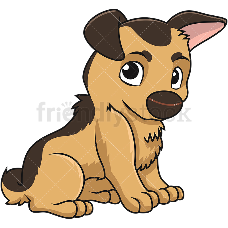 German Shepherd Puppy Clipart at GetDrawings | Free download