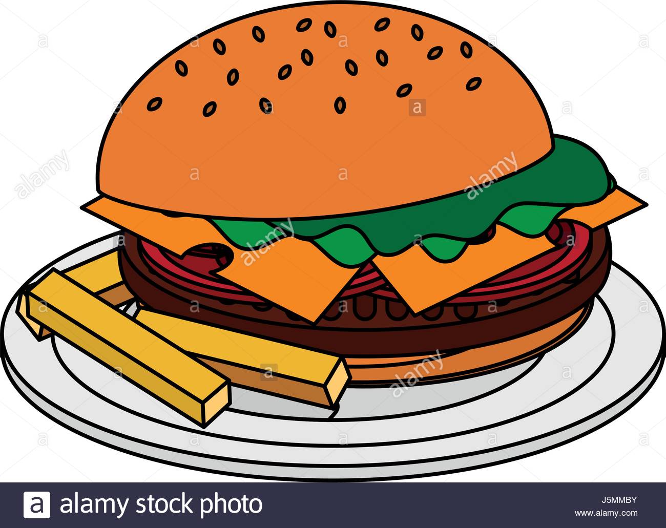 Hamburger And Fries Clipart at GetDrawings | Free download