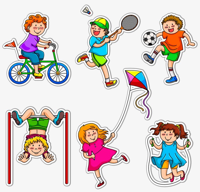 kids playing outside clipart 15