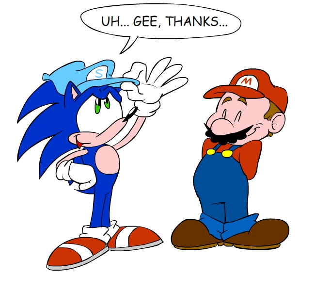 650x600 Mario And Sonic By Jeibi.