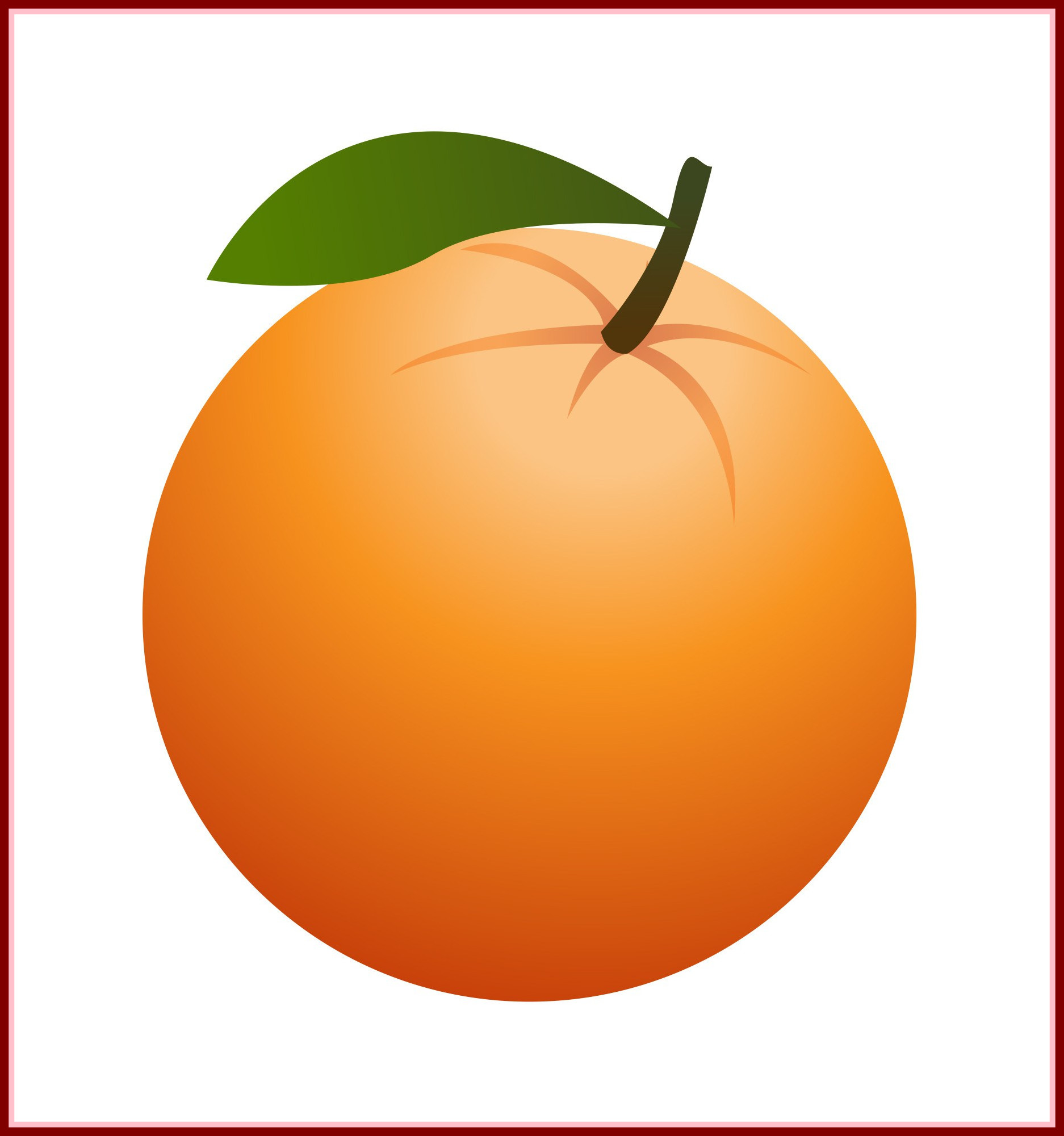 Апельсин рисунок для детей