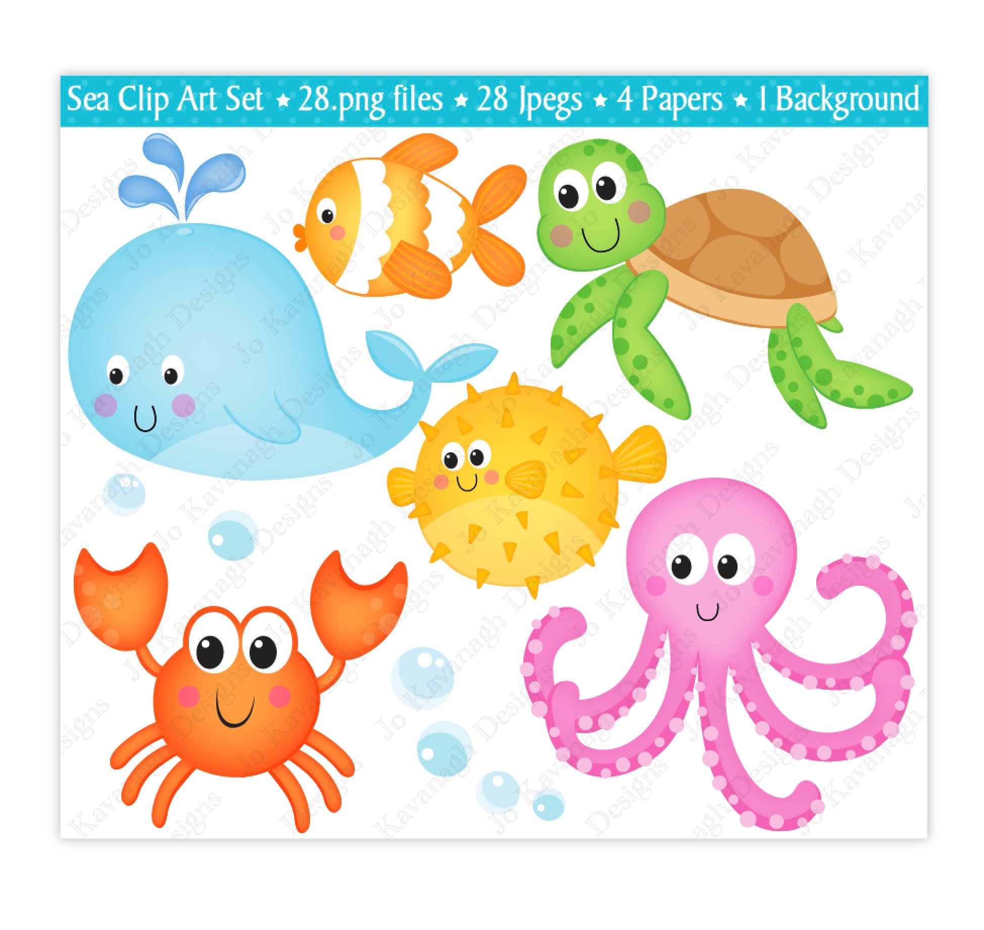 Ocean Creatures Clipart at GetDrawings Free download