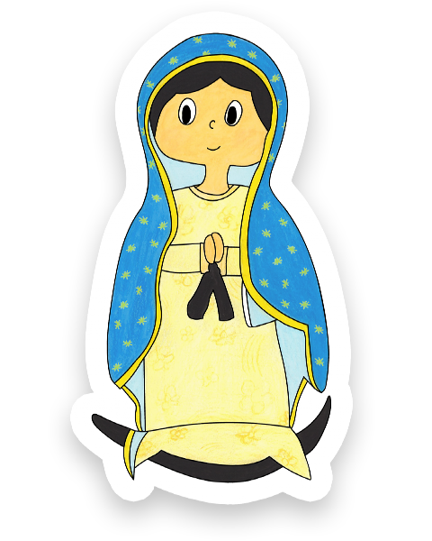 Our Lady Of Guadalupe Sticker Virgencita Porfis The Color Can Be Different