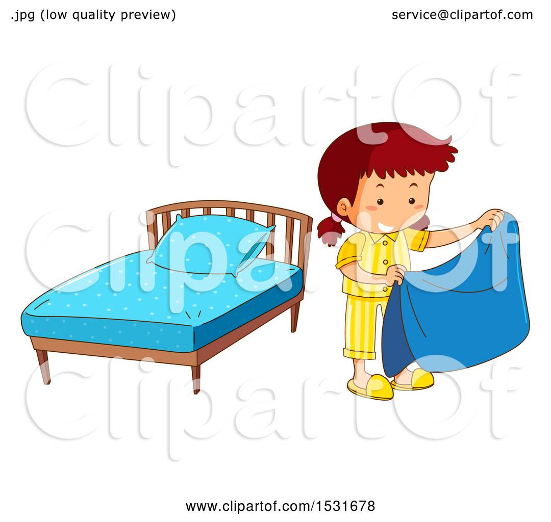 Ребенок заправляет кровать