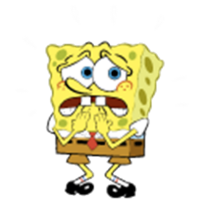 scared roblox spongebob clipart scary human noob getdrawings sea