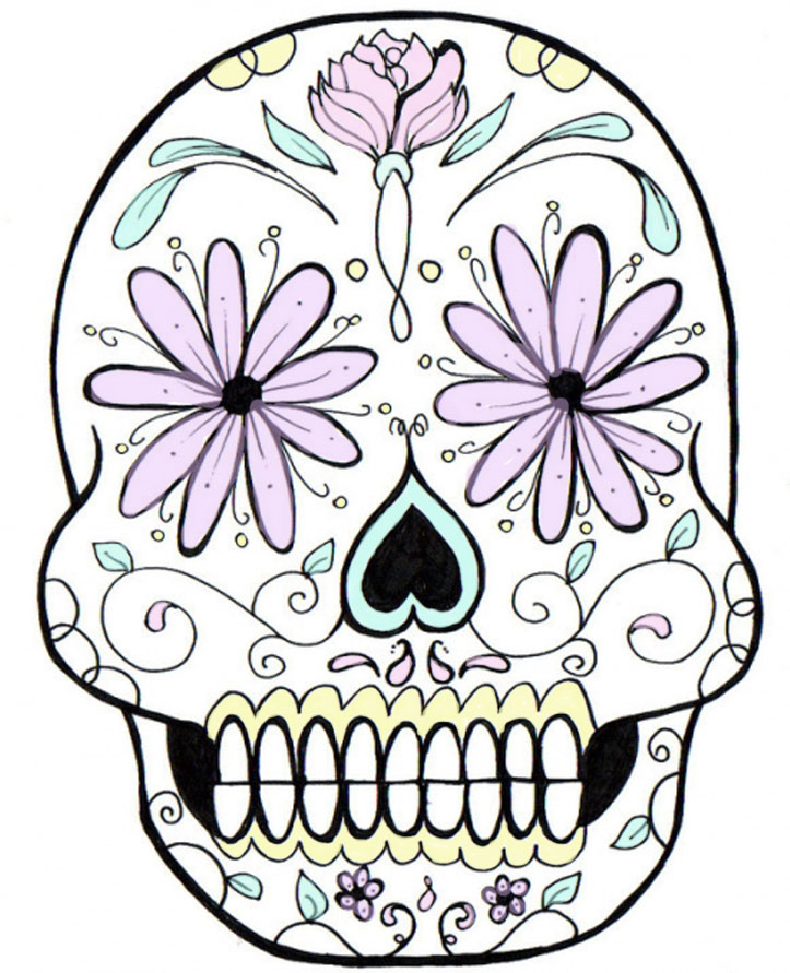 Simple Sugar Skull Clipart at GetDrawings Free download