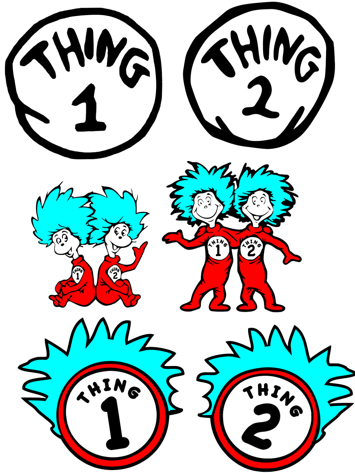 Thing One And Thing Two Clipart At GetDrawings Free Download