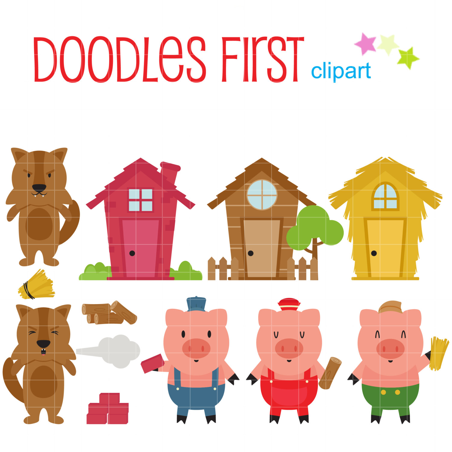Three Little Pigs Clipart at GetDrawings Free download
