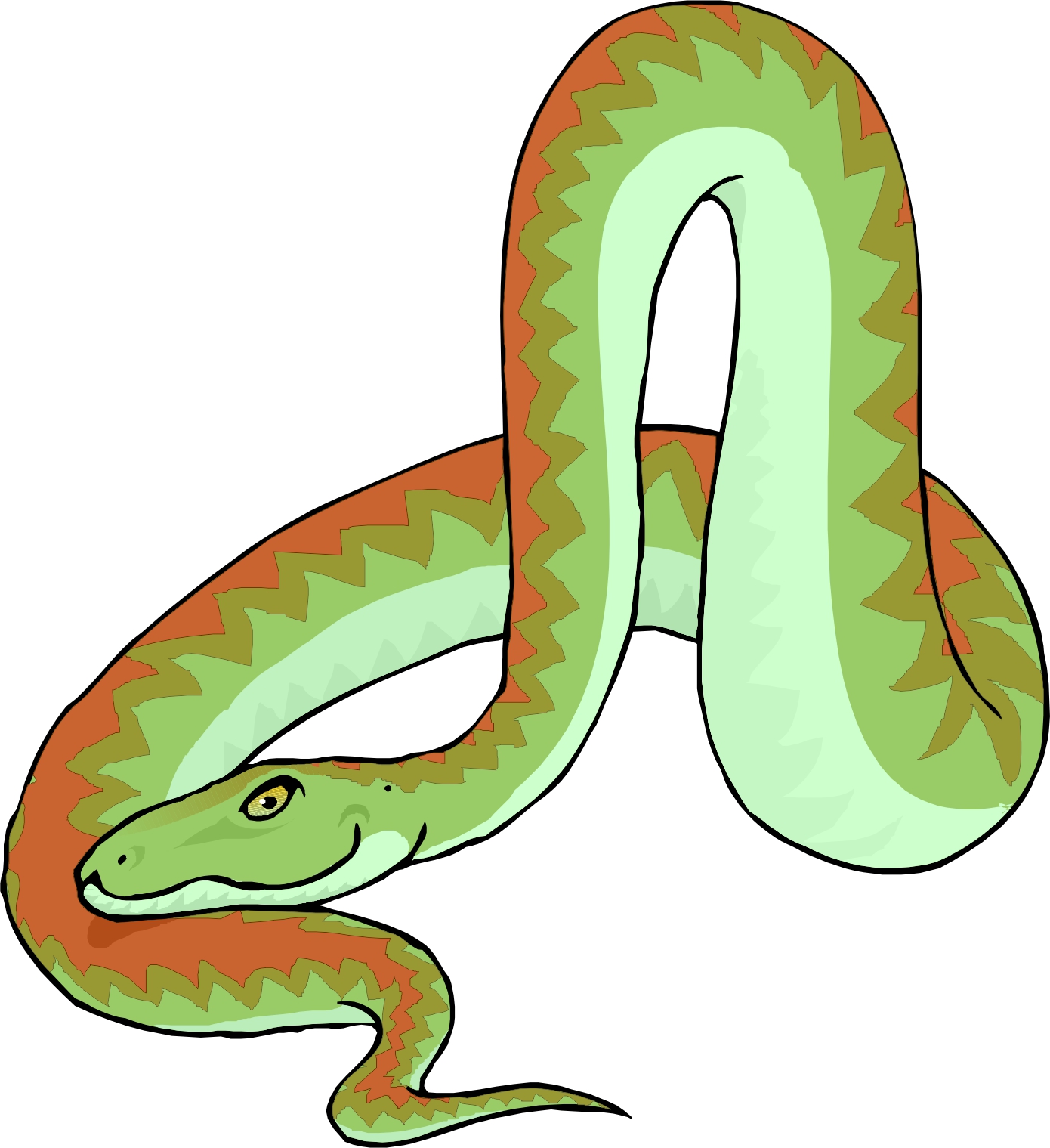 Змейка на прозрачном фоне