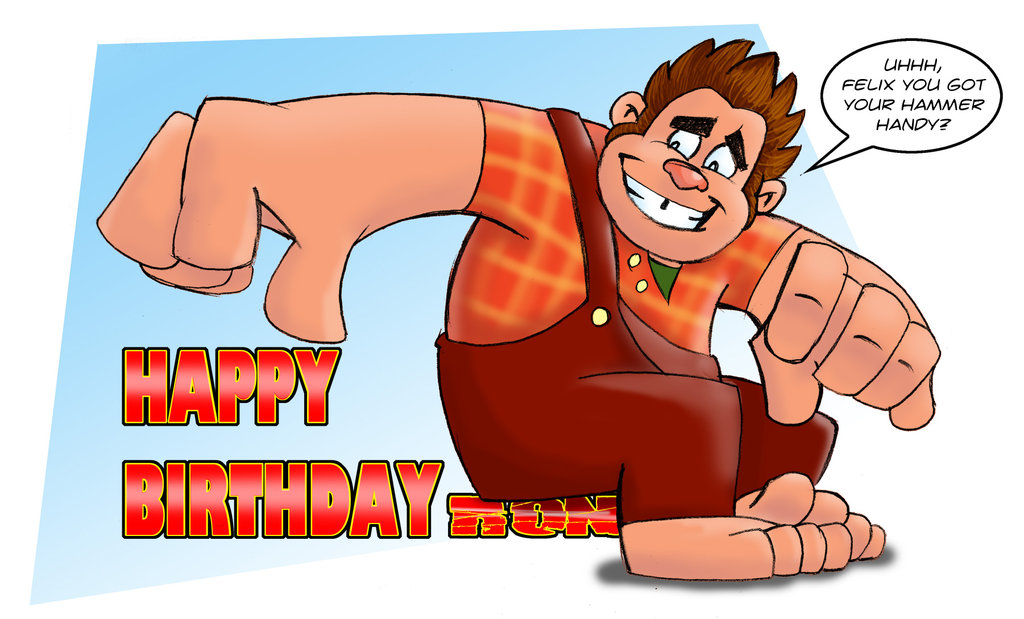 1024x619 Happy B Day From Wreck It Ralph By Doodler1978.
