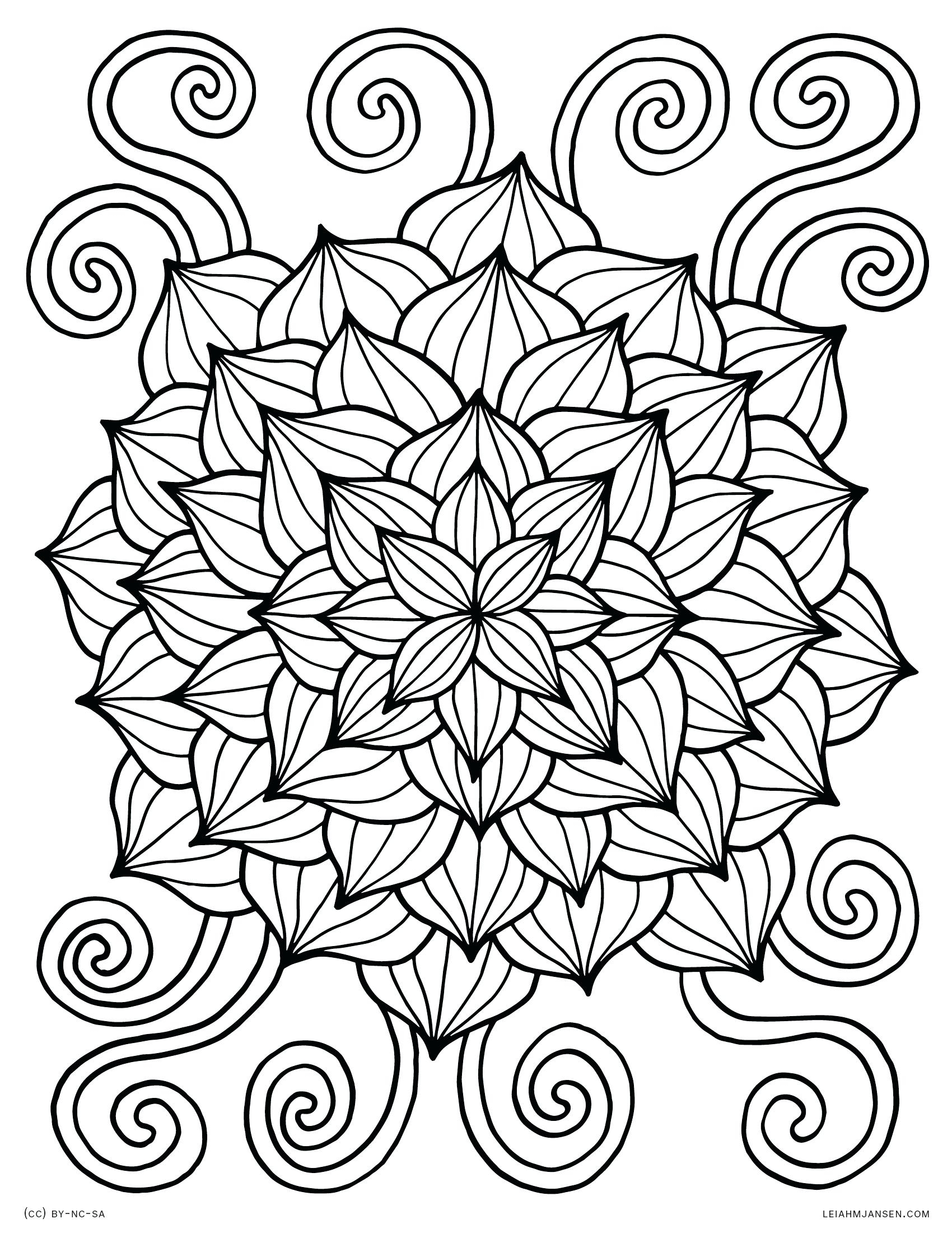 Abstract Flowers Coloring Pages at GetDrawings Free download