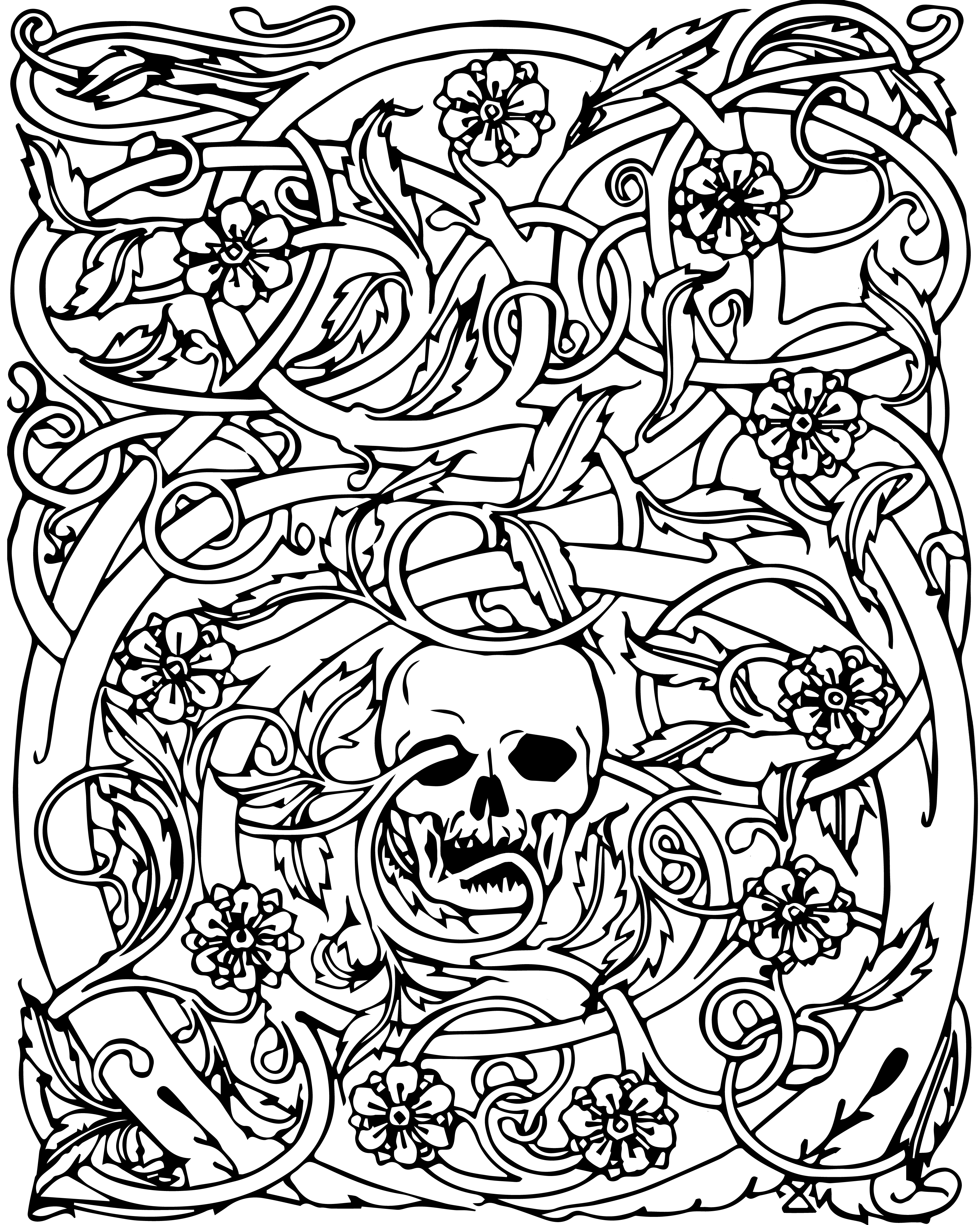 Get Scary Halloween Coloring Pages For Adults Background COLORIST