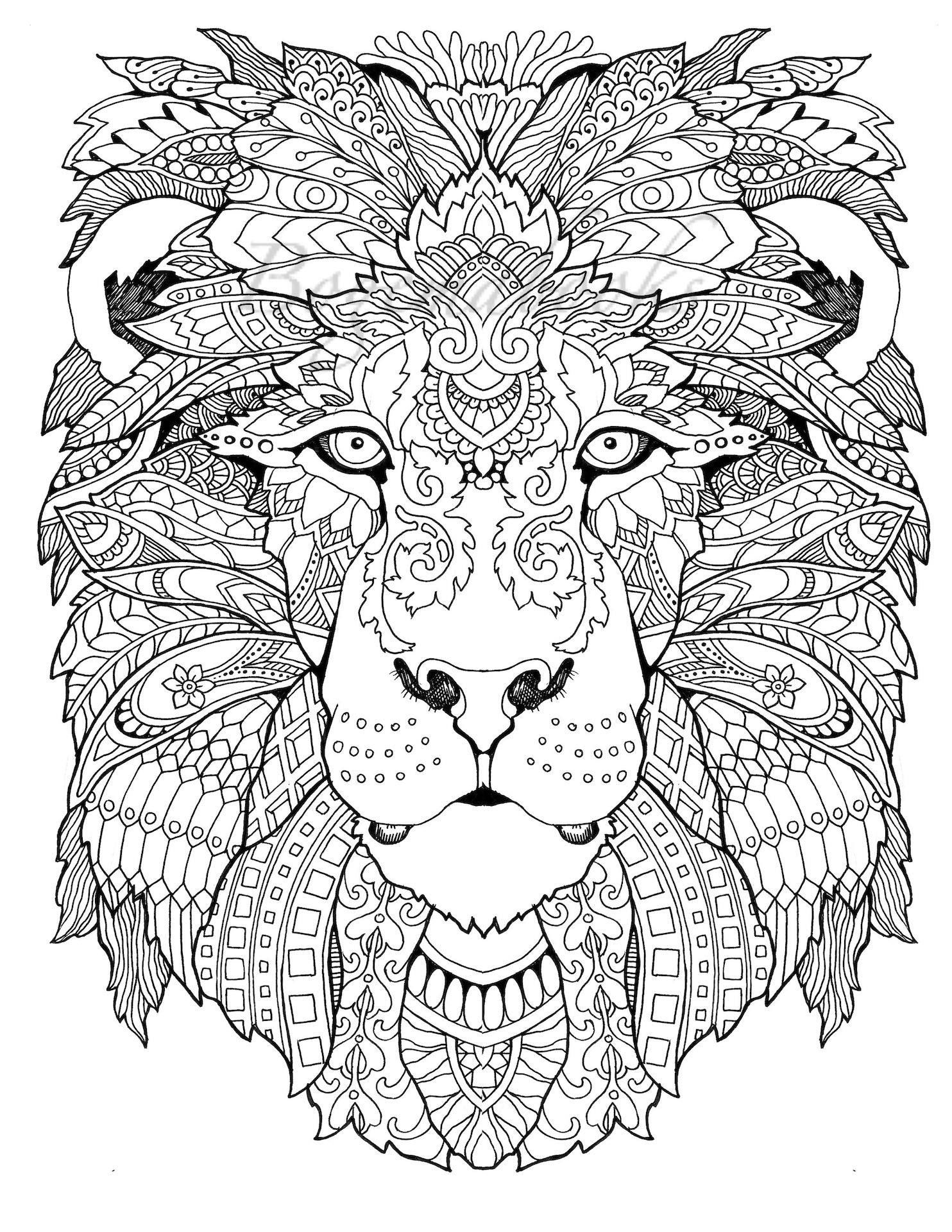 Featured image of post Detailed Coloring Pages For Adults Lion : Download this coloring page/print this coloring page.