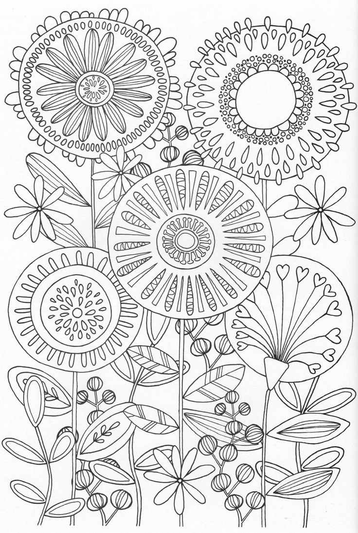 Adult Coloring Pages Patterns Flowers At GetDrawings | Free Download