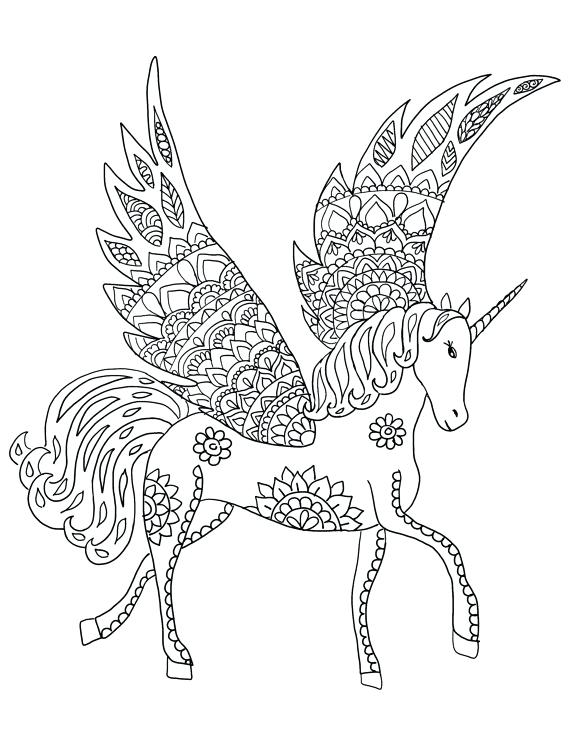 Adult Coloring Pages Unicorn at GetDrawings | Free download