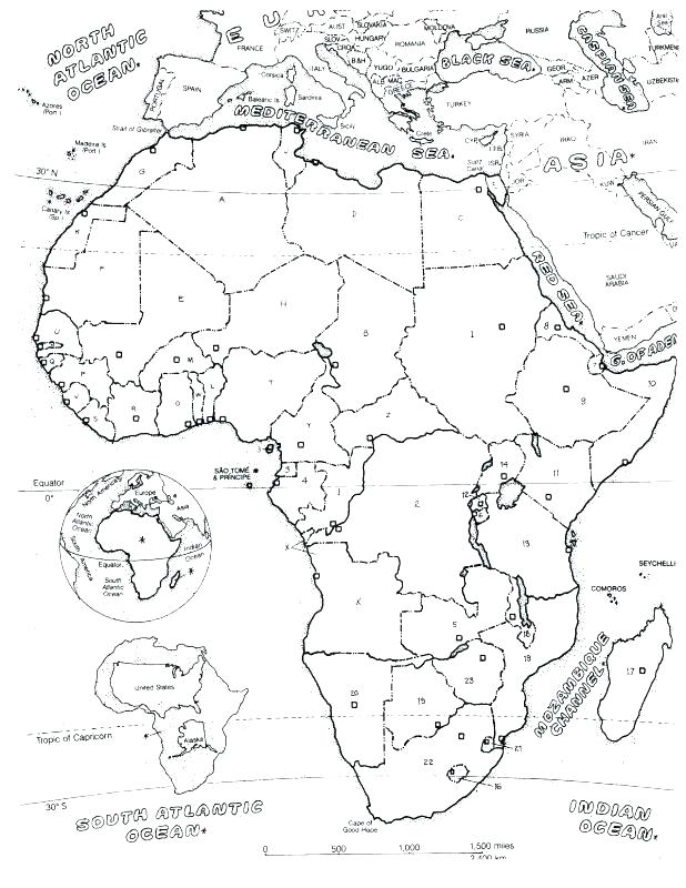 Africa Map Coloring Pages at GetDrawings | Free download