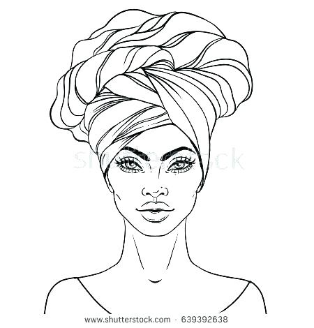 African Girl Coloring Pages At Getdrawings Free Download