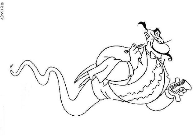 Aladdin Genie Coloring Pages at GetDrawings | Free download