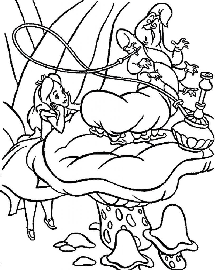 Alice In Wonderland Flowers Coloring Pages at GetDrawings | Free download