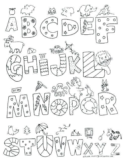 Printable Coloring Pages Alphabet