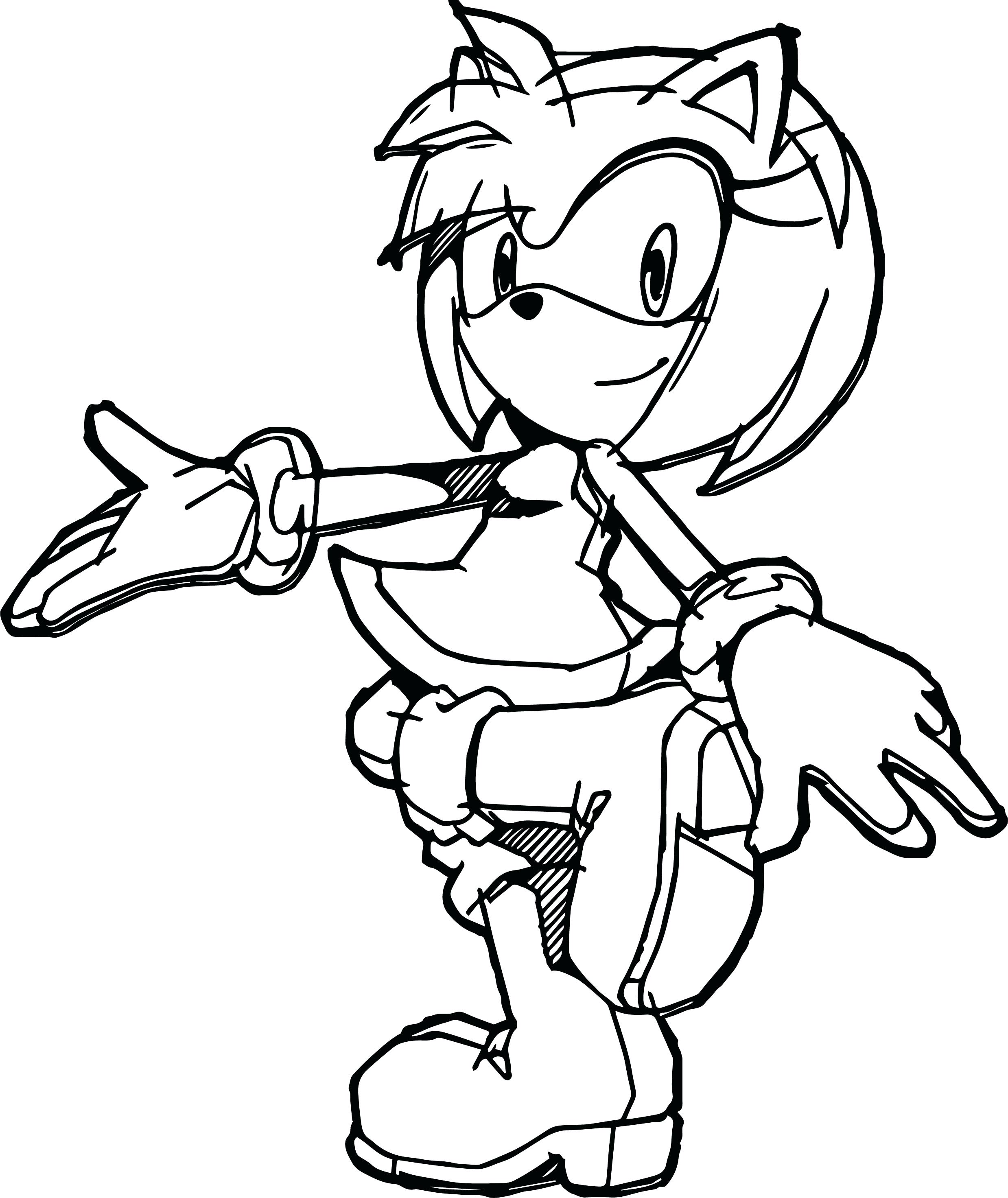 Amy Sonic Coloring Pages at GetDrawings | Free download