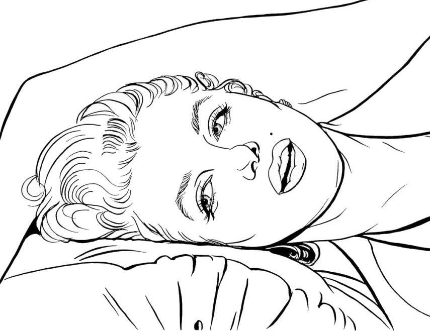 855x659 Marilyn Monroe Andy Warhol Coloring Page Sketch Coloring Page.