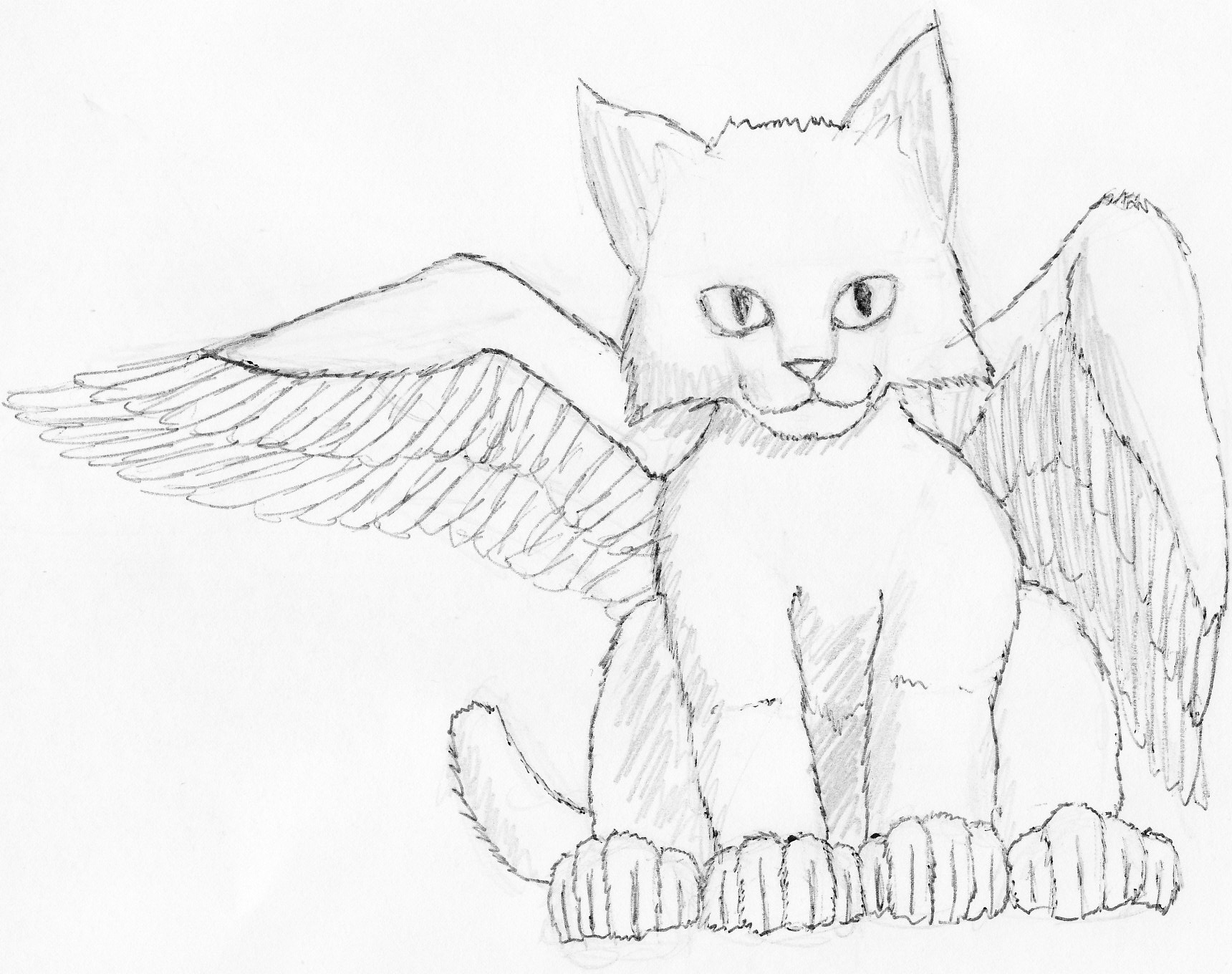 Angel Cat Coloring Pages at GetDrawings.com | Free for personal use