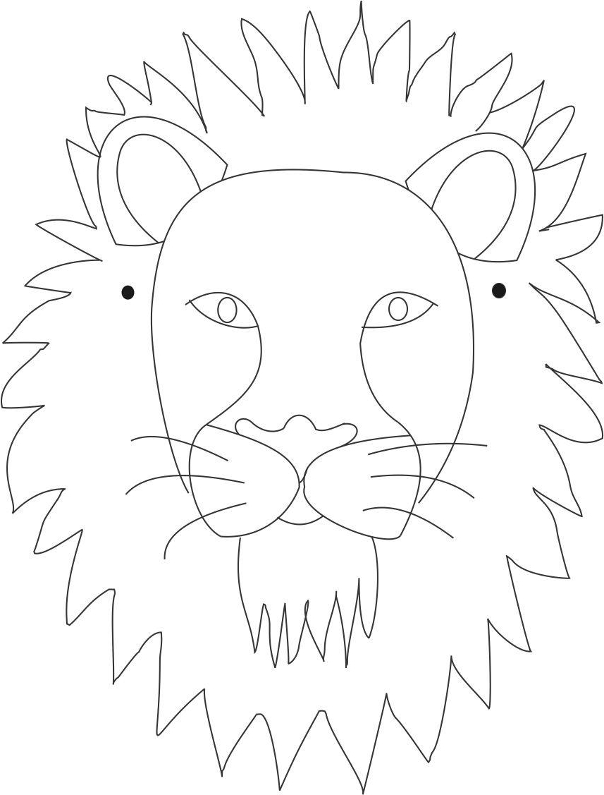 Animal Mask Coloring Pages At Getdrawings Free Download