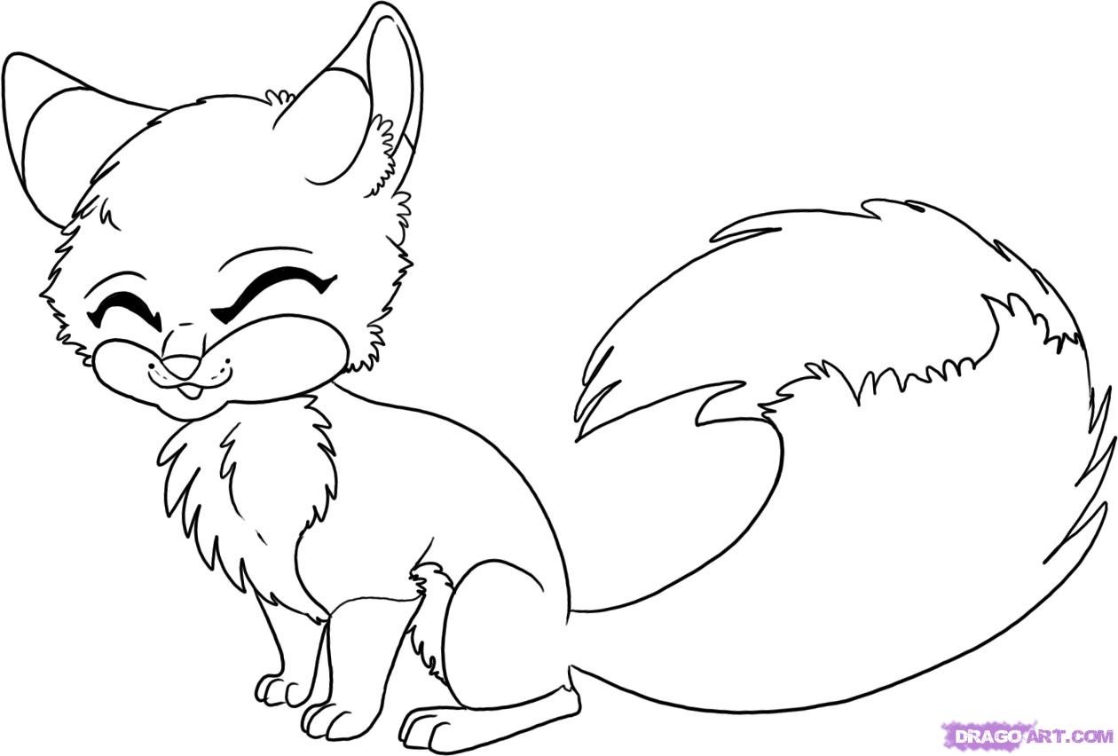 Anime Animals Coloring Pages at GetDrawings | Free download