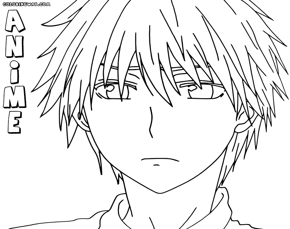 Anime Boy Coloring Pages At Getdrawings Free Download