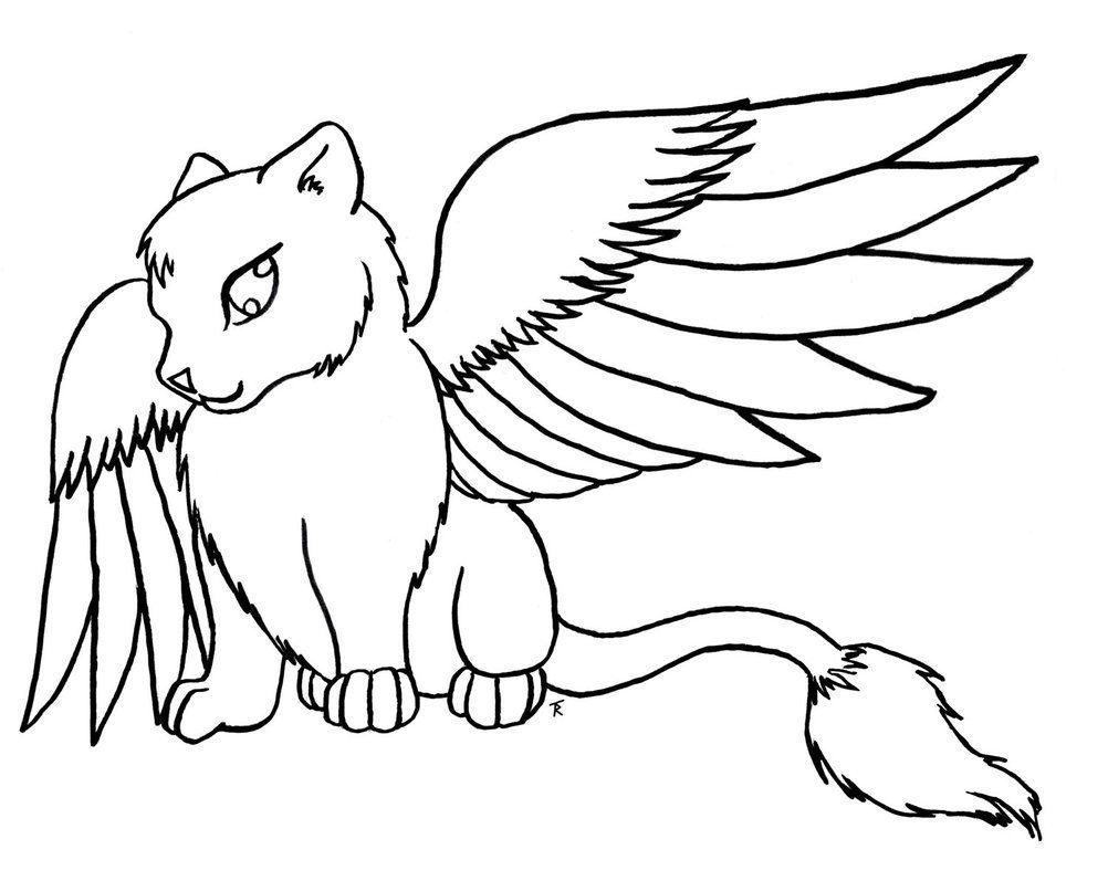 Anime Cat Coloring Pages at GetDrawings | Free download