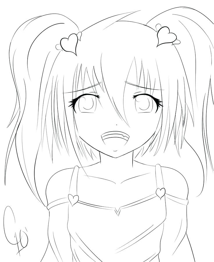 Anime Coloring Pages For Girls at GetDrawings | Free download