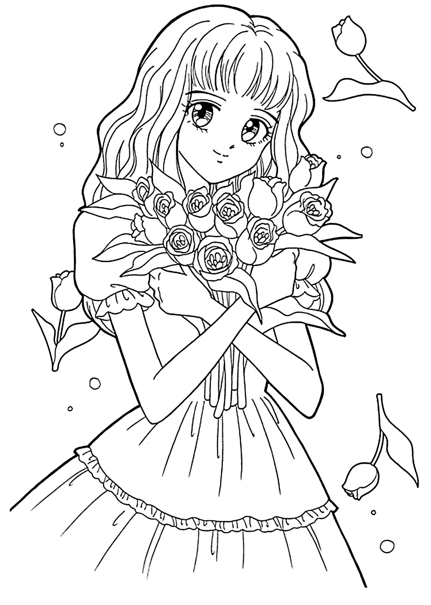 Anime Coloring Pages For Kids At Getdrawings Free Download