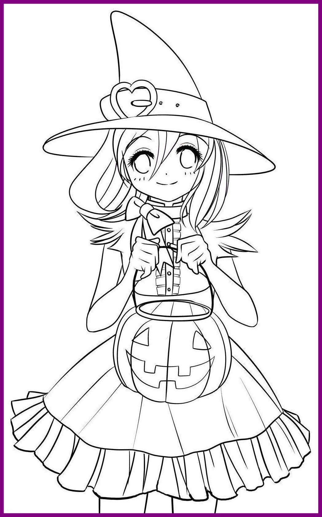 Anime Halloween Coloring Pages at GetDrawings | Free download