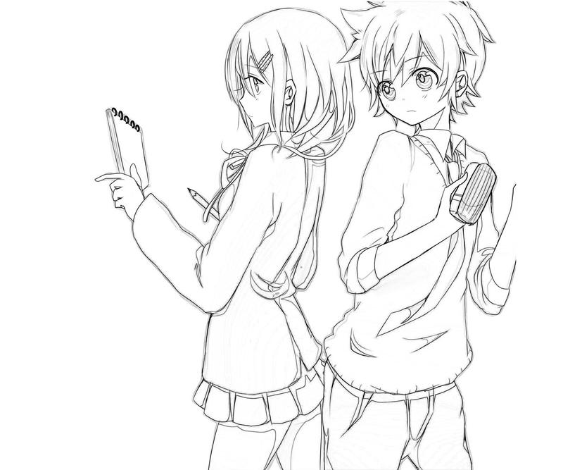 800x667 Tremendous Anime Couples Coloring Pages Wolf Kissing Cute.