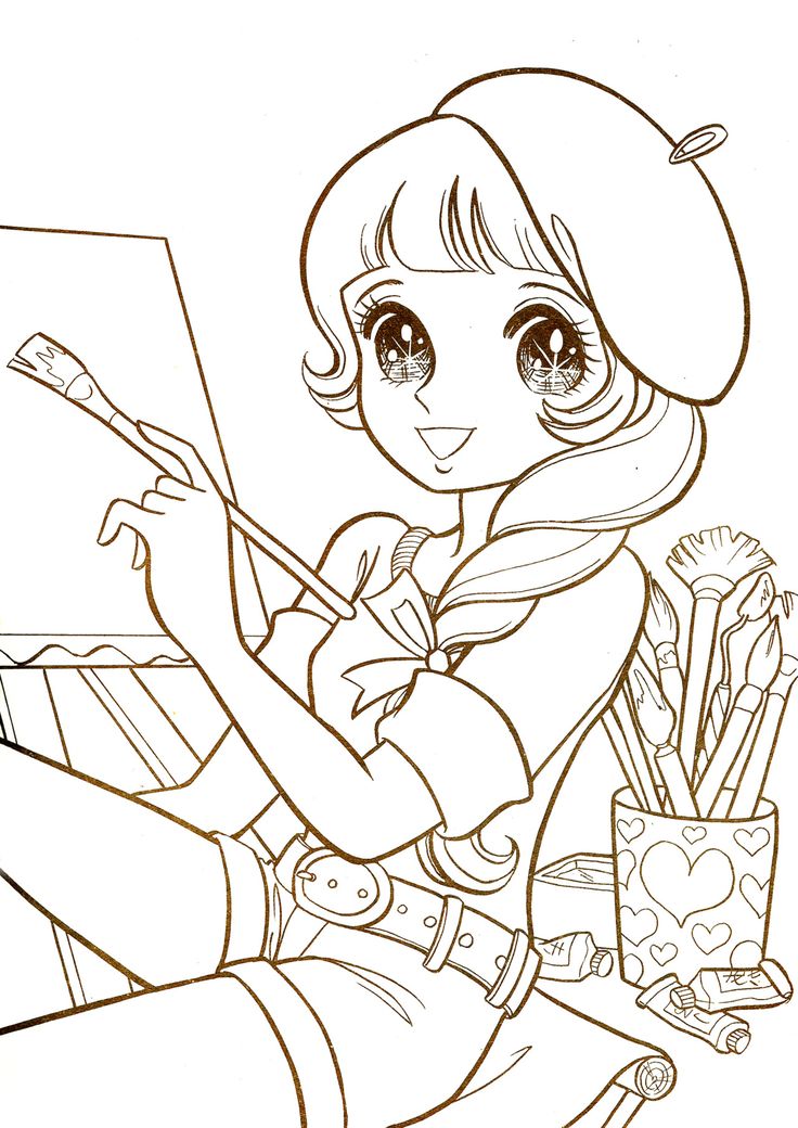 Anime Manga Coloring Pages At Getdrawings Free Download