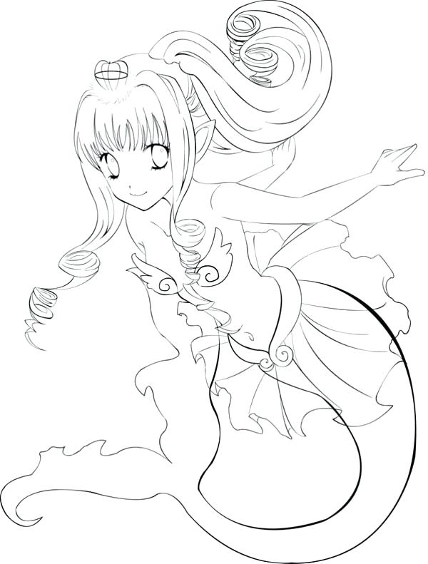 Anime Mermaid Coloring Pages at GetDrawings | Free download